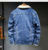 Newest Thick Men's Denim Jacket Long Sleeve Denim Jacket Coats